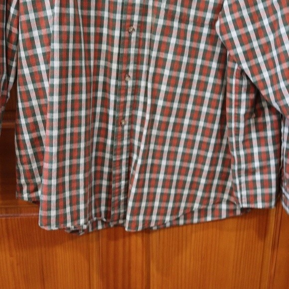 Eddie Bauer Mens Christmas Plaid Red & Green 100% Cotton Button Up Shirt XXL - Picture 6 of 13